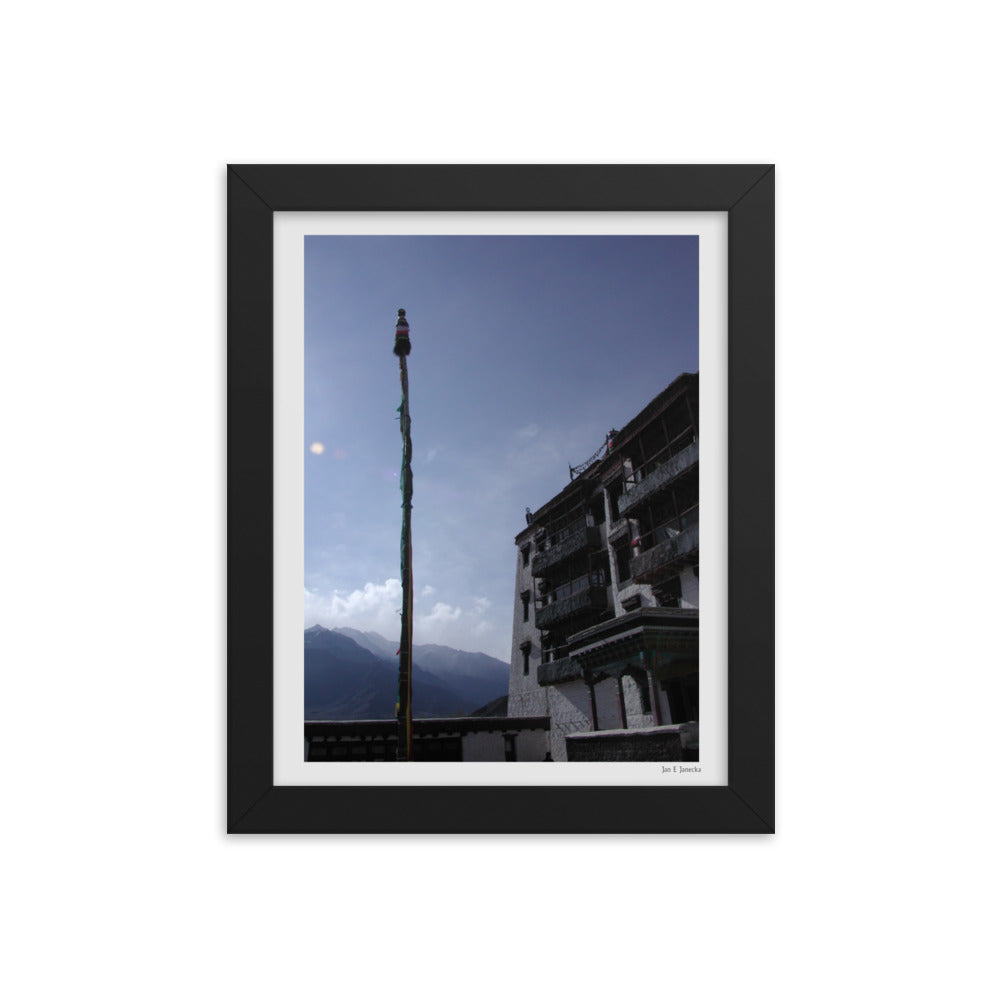 Framed poster, photo of Buddhist monastery in Ladakh India