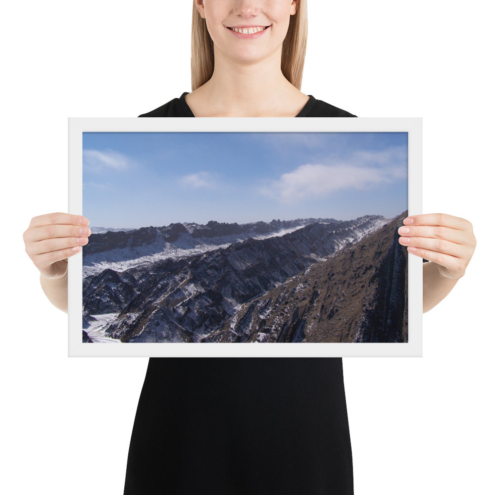 Framed poster, Noyon Mountains in Gobi of Mongolia