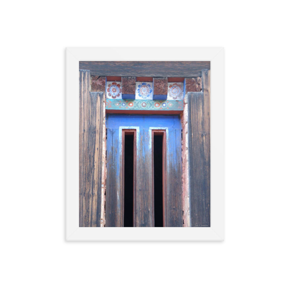 Frame Poster, colorful door frame in Bhutan