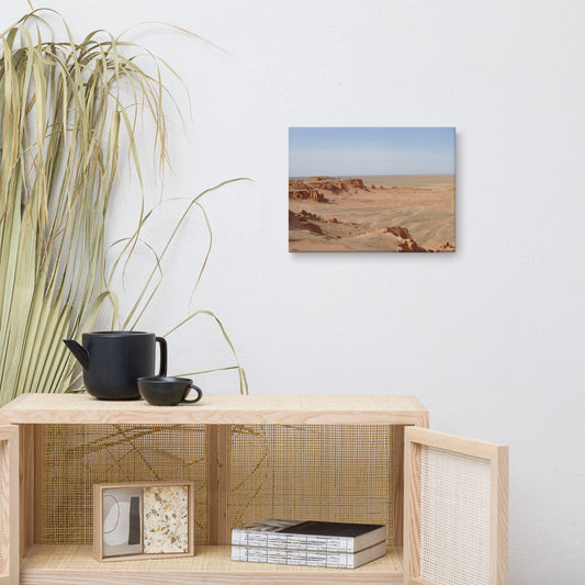 Canvas, photo of Gobi badlands