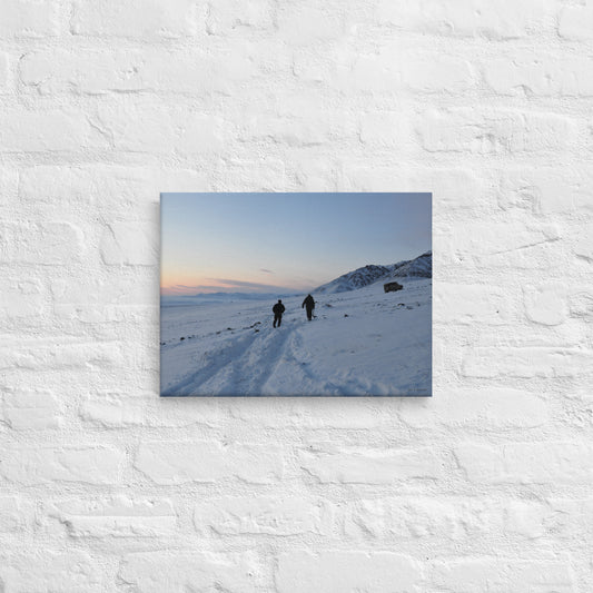 Canvas, photo of jeep in snow in Mongolia 283