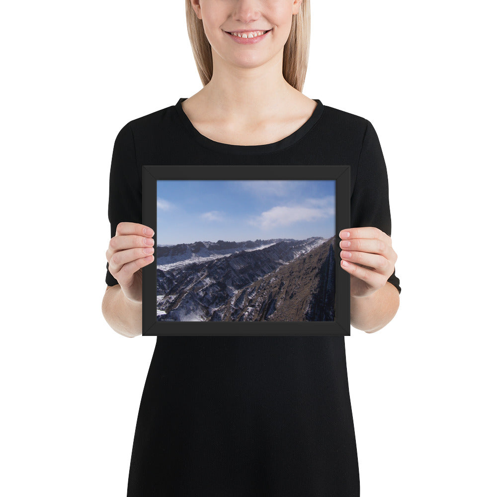 Framed poster, Noyon Mountains in Gobi of Mongolia