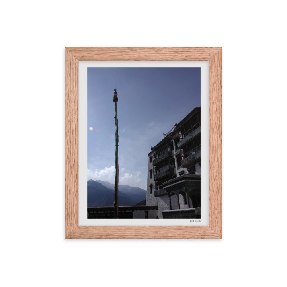 Framed poster, photo of Buddhist monastery in Ladakh India