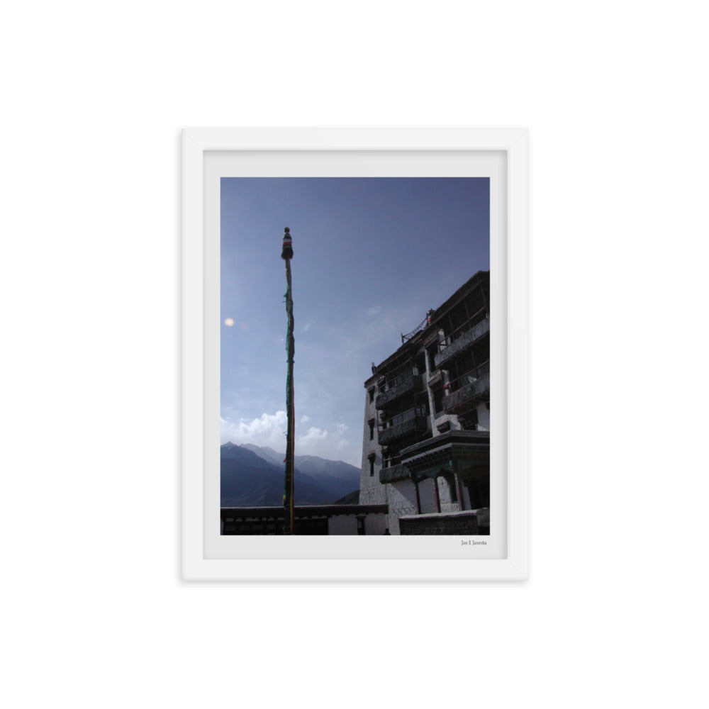 Framed poster, photo of Buddhist monastery in Ladakh India