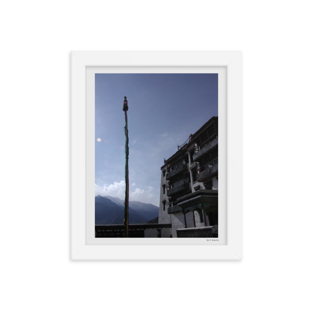 Framed poster, photo of Buddhist monastery in Ladakh India